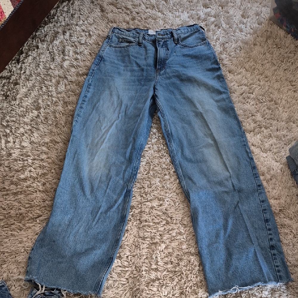 Frame Denim Light Blue Wide-Leg Jeans